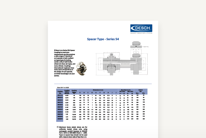 54 Series Spacer Type Grid Couplings